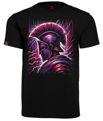 Koszulka męska VOYOVNIK "Neon Gladiator" - czarna, rozmiar XL [OUTLET]