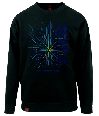 Bluza męska VOYOVNIK "Network Vein" - czarna