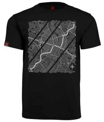 Koszulka męska VOYOVNIK "Urban Wayfinder (mono)" - czarna