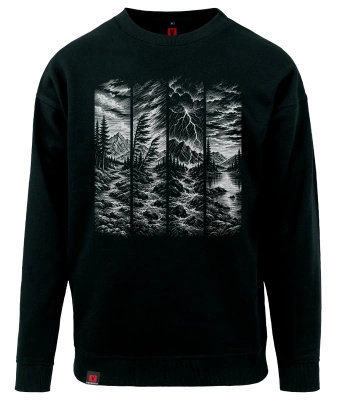 Bluza męska VOYOVNIK "Storm Front (mono)" - czarna