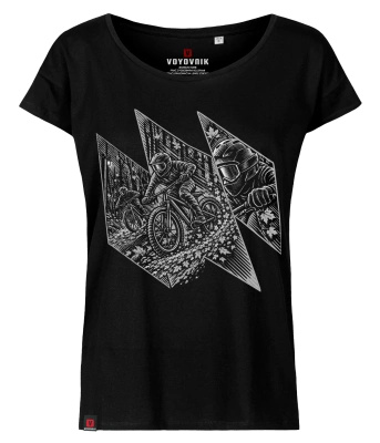 Koszulka damska oversize VOYOVNIK "Dirt Momemtum (mono)" - czarna