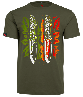 Koszulka męska VOYOVNIK "Double Blade" - olive
