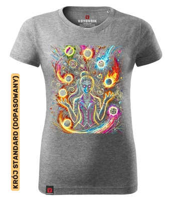Koszulka damska standard VOYOVNIK "Mysterious Juggler" - szary melanż