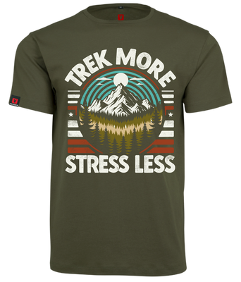 Koszulka męska VOYOVNIK "Trek More, Stress Less" - olive