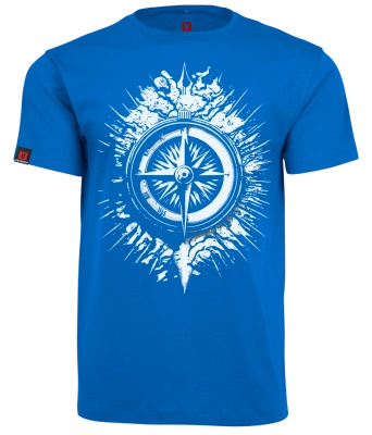 Koszulka męska VOYOVNIK "The Traveller's Guide" - niebieska