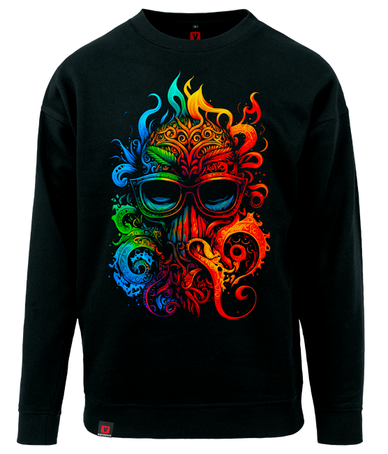 Bluza męska VOYOVNIK "Colorblast Octopus" - czarna