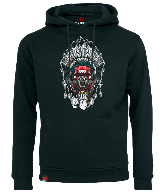 Bluza męska z kapturem VOYOVNIK "Indian Chief" - czarna