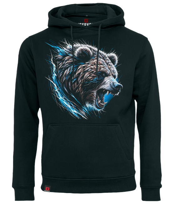 Bluza męska z kapturem VOYOVNIK "Wild Roar" - czarna