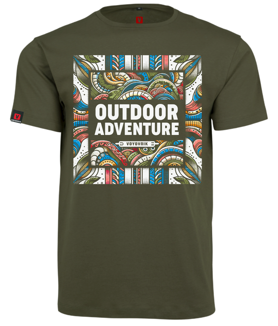 Koszulka męska VOYOVNIK "Outdoor Adventure" - olive