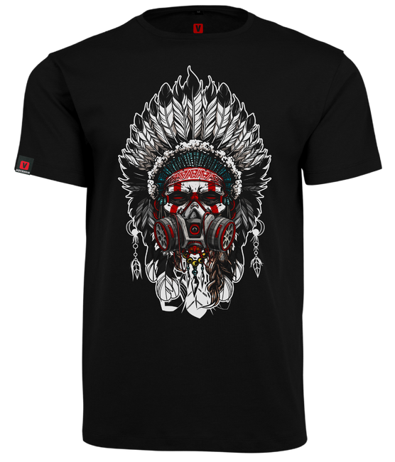 T-shirt VOYOVNIK "Indian Chief" - czarny